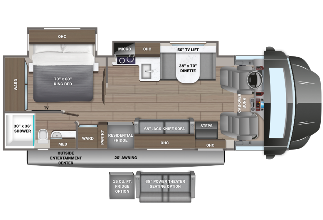 2025 Entegra Accolade Xt 32U Floorplan Image